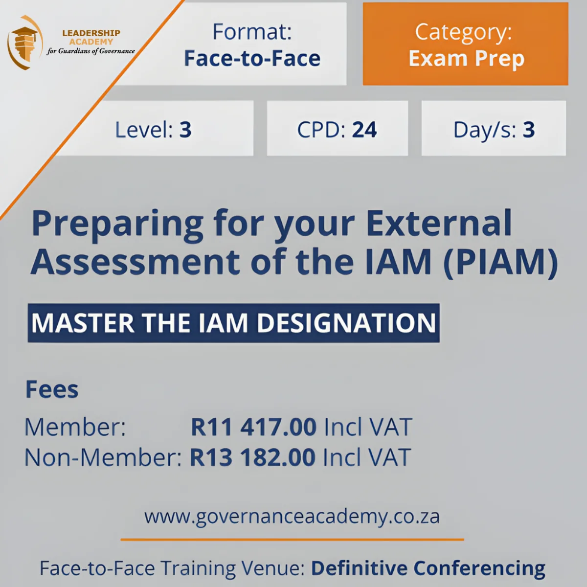 Internal Audit Manager: External Assessment of the IAM