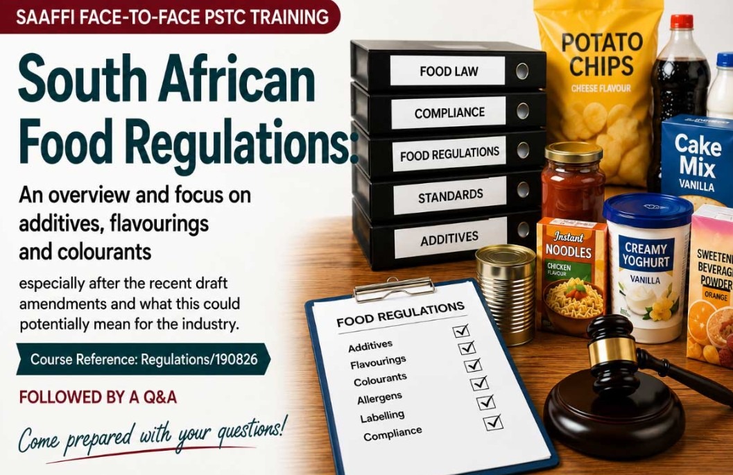 SA food flavour regulations training