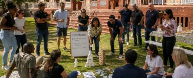 year end function ideas team challenges