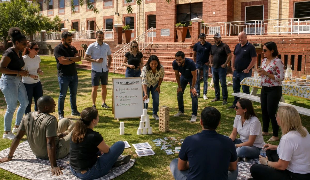 year end function ideas team challenges