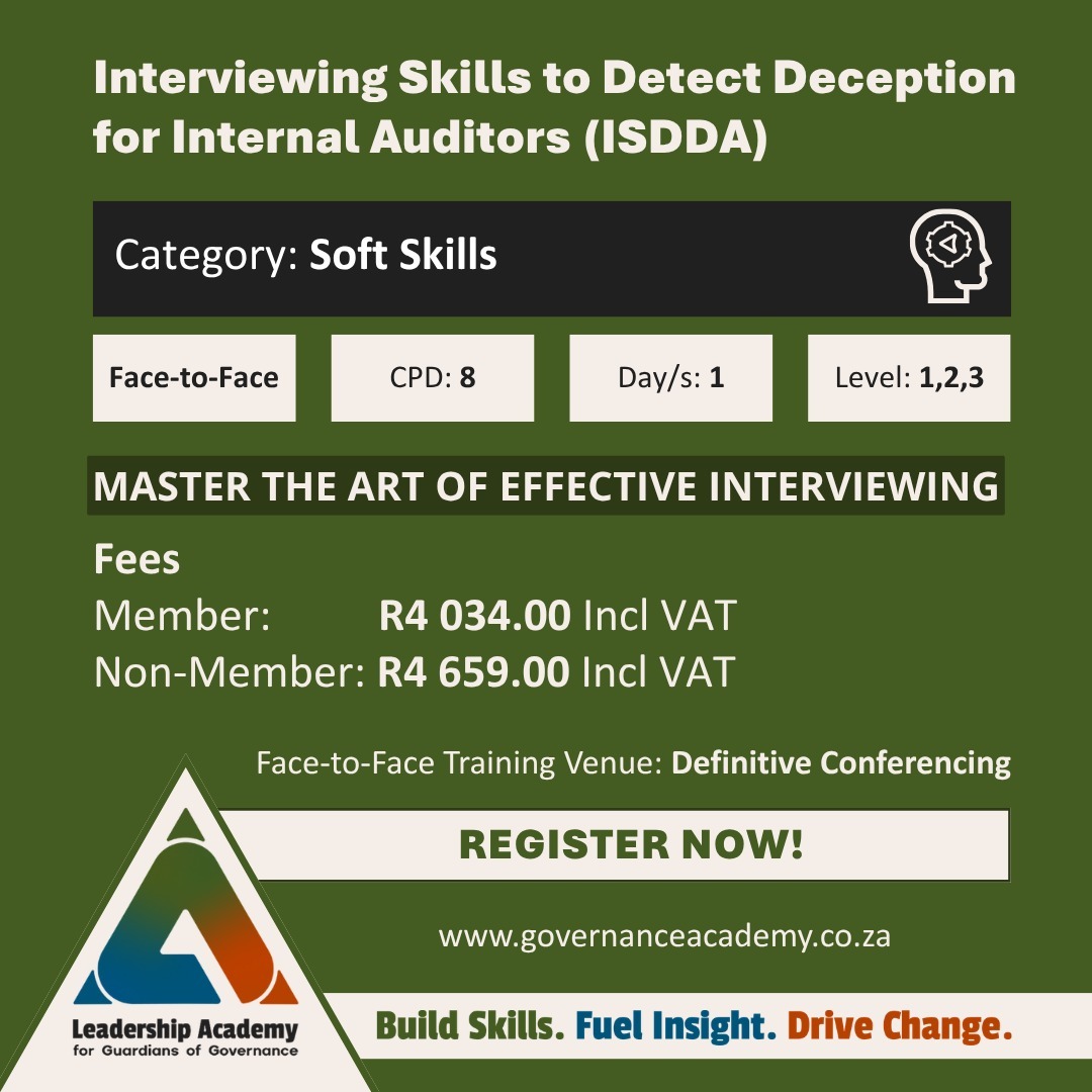 Detect deception for internal auditors 1-day CPD course
